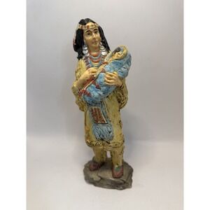 Native American Mother Child Figurine American Domestic Collectibles